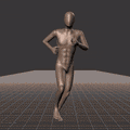 Jogging while facing forward, stopping and then walking backwards in all directions in 45 degree increments. Strafing... - preview gif
