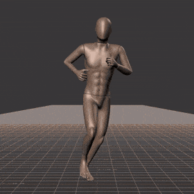 Jogging while facing forward, stopping and then walking backwards in all directions in 45 degree increments. Strafing... - preview gif