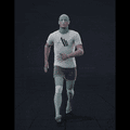 The clip features a male actor walking quickly forward before coming to a stop in a crouched position. Following this,... - preview gif