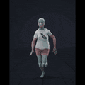 This clip shows a female actor running forward and then coming to a stop in a crouch position. After stopping, she... - preview gif