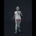 The clip shows a female actor running forward in a short-stepped manner. She comes to a stop and transitions into a... - preview gif