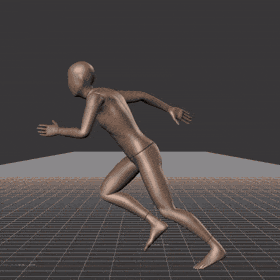 Running with sudden directional turns. Take covers fluid turns in the following angles: 45R, 90R, 135R, 180R - preview gif