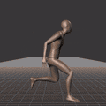 Running with sudden directional turns. Take covers fluid turns in the following angles: 0, 45L, 90L, 135L, 180L - preview gif