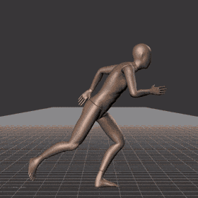 Running with sudden directional turns. Take covers fluid turns in the following angles: 0, 45L, 90L, 135L, 180L - preview gif