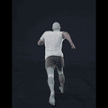 Running with sudden directional turns. Take covers fluid turns in the following angles: 45L, 90L, 135L, 180L - preview gif