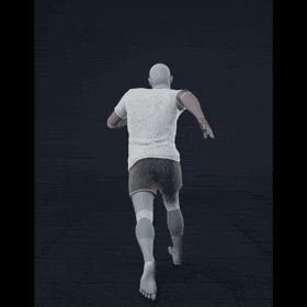 Running with sudden directional turns. Take covers fluid turns in the following angles: 45L, 90L, 135L, 180L - preview gif