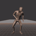 Running in a motion matching dance card pattern with turns in all directions, 45 angles, left and right. With stops... - preview gif