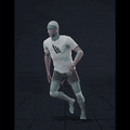 Running in a circle with tighter turns over time. Take covers left and right handed turns - preview gif
