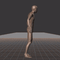 Running  in a straight line for run cycle generation, with random patterns. Also contains various random sudden... - preview gif