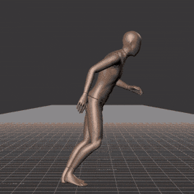 Running in a straight line for run cycle generation. Contains a few sections with sudden stops - preview gif
