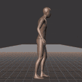 Running in a straight line for run cycle generation, with random patterns. Also contains various random sudden... - preview gif