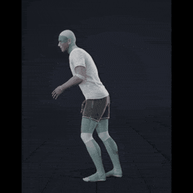 Running in a snake-like pattern. Essentially covers 180 degree turns left and right while moving forward - preview gif