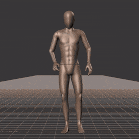 Standing with various dodging motions in all directions. Take covers the following directions: 0, 45R, 90R, 135R,... - preview gif