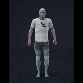 Standing with various idle poses, breaks, fidgets, and stances. Version with exaggerated acting - preview gif