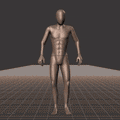 Standing with various idle poses, breaks, fidgets, and stances. Version with exaggerated acting - preview gif
