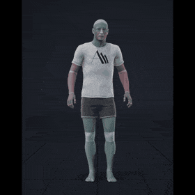 Standing with various idle poses, breaks, fidgets, and stances - preview gif