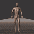 Standing with various idle poses, breaks, fidgets, and stances - preview gif