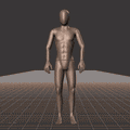 Standing with various idle poses, breaks, fidgets, and stances. Contains turns and looking into different directions - preview gif