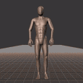 Standing with various idle poses, breaks, fidgets, and stances. Contains turns and looking into different directions - preview gif