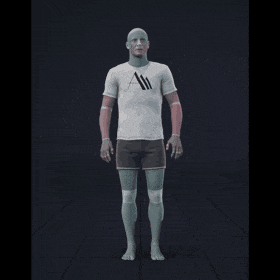 Standing with various idle poses, breaks, fidgets, and stances - preview gif