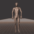 Standing with various idle poses, breaks, fidgets, and stances - preview gif