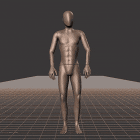 Standing with various idle poses, breaks, fidgets, and stances - preview gif