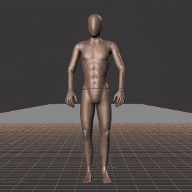 Standing with various idle poses, breaks, fidgets, and stances. Contains some stretching, flexing. Exaggerated acting... - preview gif