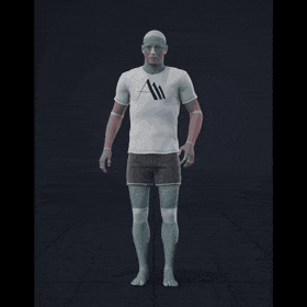 Standing and jumping in all directions while facing forward. Take covers the following directions: 0, 45R, 90R, 135R,... - preview gif