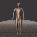 Standing and jumping in all directions while facing forward. Take covers the following directions: 0, 45R, 90R, 135R,... - preview gif