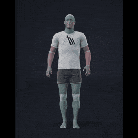 Standing and jumping in all directions while facing forward. Take covers the following directions: 0, 45R, 90R, 135R,... - preview gif