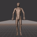 Standing and jumping in place. Small, medium and large jumps. Exaggerated acting version - preview gif
