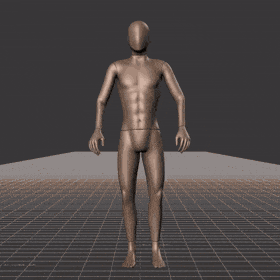 Standing and jumping in place. Small, medium and large jumps. Exaggerated acting version - preview gif
