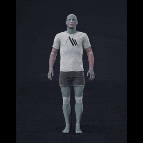 Standing and jumping in-place. Small ,medium and large jumps - preview gif