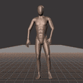 Standing with small steps and turns in all directions - preview gif