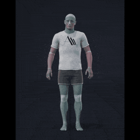 Standing with small steps in all directions while facing forward (strafing). This take covers the following... - preview gif