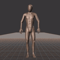 Standing with small steps in all directions while facing forward (strafing). This take covers the following... - preview gif