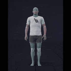 Standing with small steps in all directions while facing forward (strafing). This take covers the following... - preview gif