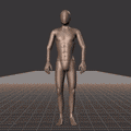 Standing with small steps in all directions while facing forward (strafing). This take covers the following... - preview gif