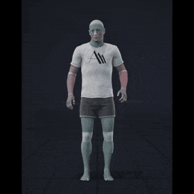 Standing with small steps in all directions while facing forward (strafing). This take covers the following... - preview gif