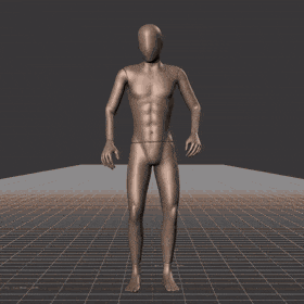 Standing with small steps in all directions while facing forward (strafing). This take covers the following... - preview gif