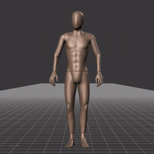 Standing with small steps and turns in all directions – preview gif