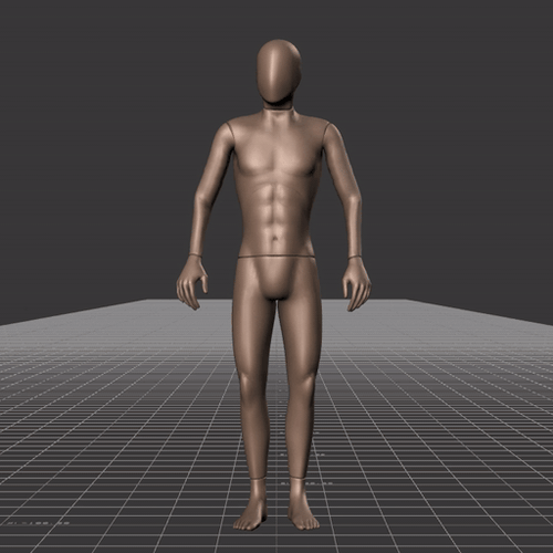 Standing with small steps and turns in all directions – preview gif