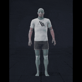 Standing and turning in place in all directions. This take covers the following directions: 45R, 90R, 135R, 180R,... - preview gif