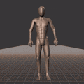 Standing and turning in place in all directions. This take covers the following directions: 45R, 90R, 135R, 180R,... - preview gif