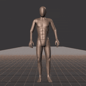 Standing and turning in place in all directions. This take covers the following directions: 45R, 90R, 135R, 180R,... - preview gif