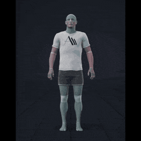 Standing and turning in place in all directions. This take covers the following directions: 45R, 90R, 135R, 180R,... - preview gif