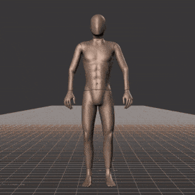 Standing and turning in place in all directions. This take covers the following directions: 45R, 90R, 135R, 180R,... - preview gif