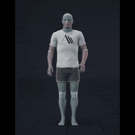 Standing to running in all directions with turning into new direction. Take covers the following directions: 0, 45R,... - preview gif