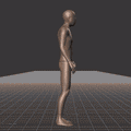 Standing to running in all directions with turning into new direction. Take covers the following directions: 0, 45R,... - preview gif