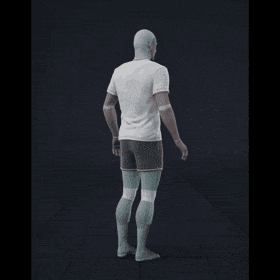 Standing to running in all directions with turning into new direction. Take covers the following directions: 45R, 90R,... - preview gif